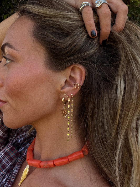 tinsel earrings
