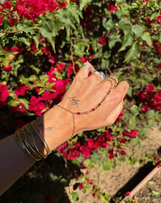 sunset girl hand chain